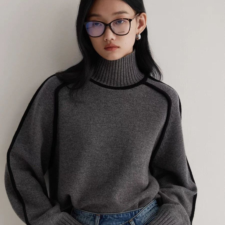 Soft-Blend Sweater – Hidden Collar & Warm Breathable Fit