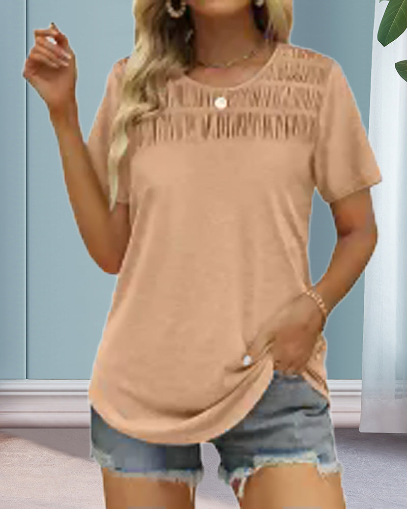 Soft-Blend T Shirt – Pleated Front And Breathable Shape