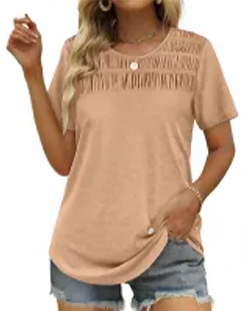 Soft-Blend T Shirt – Pleated Front And Breathable Shape