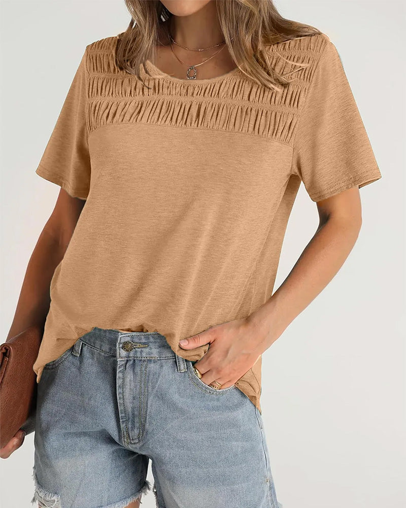 Soft-Blend T Shirt – Pleated Front And Breathable Shape