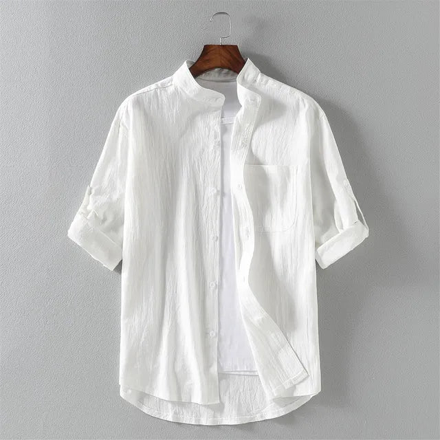 Variant image for Men's Cotton T-Shirt Short Sleeve Casual Shirt-15