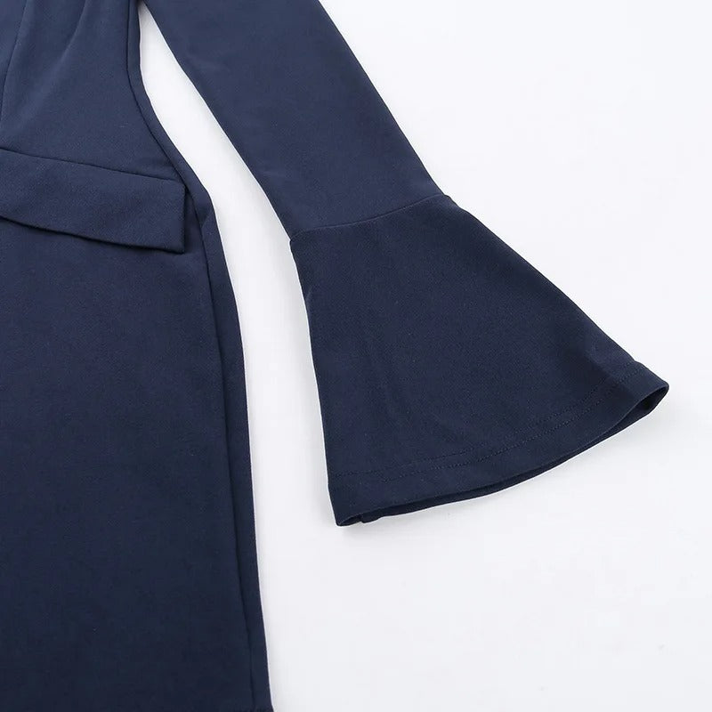 Stretch Blend Dress - High Neck Bodycon & Smooth Fit
