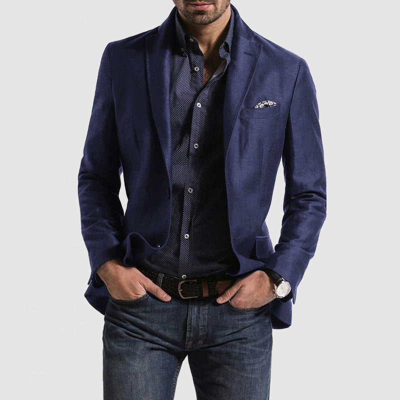 Suit Jacket - Polyester Blend Structured Cut & Room To Move