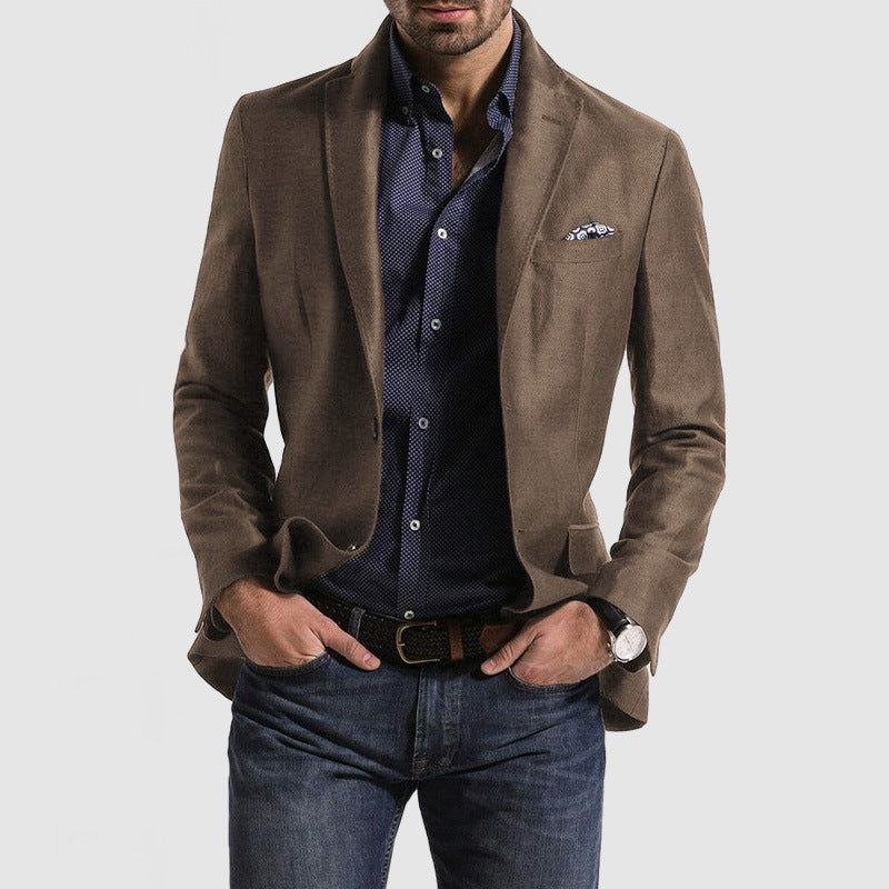 Suit Jacket - Polyester Blend Structured Cut & Room To Move