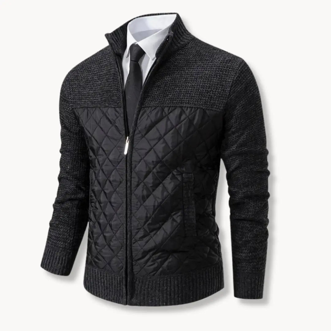 Sweater - Jacquard Twill Blend & Insulated Thermal Baffles