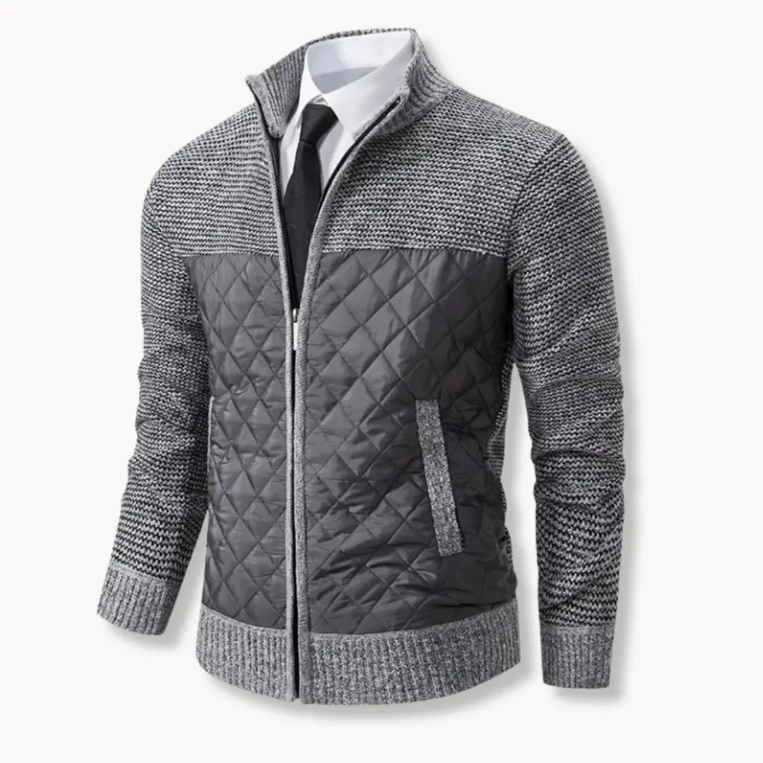 Sweater - Jacquard Twill Blend & Insulated Thermal Baffles