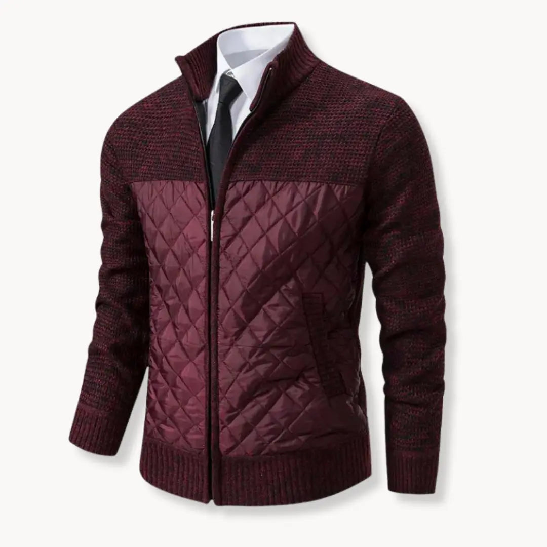 Sweater - Jacquard Twill Blend & Insulated Thermal Baffles