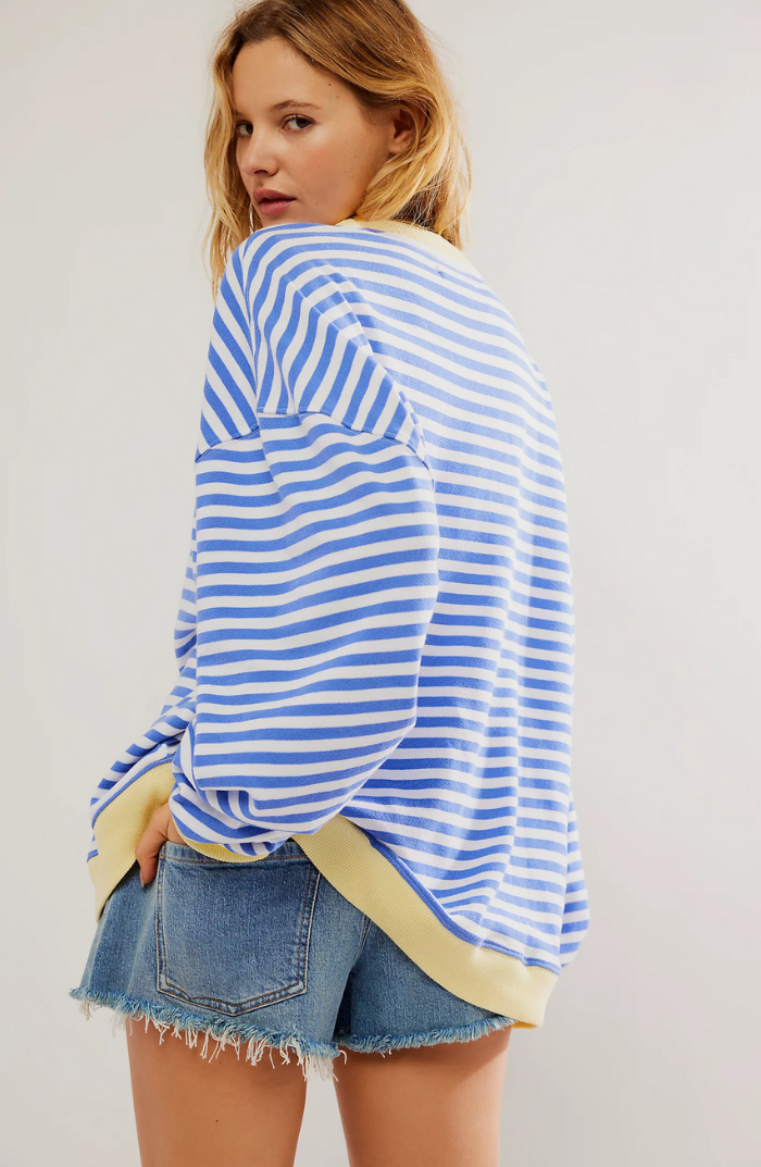 Sweater – Striped Pattern & Breathable Soft Blend Comfort