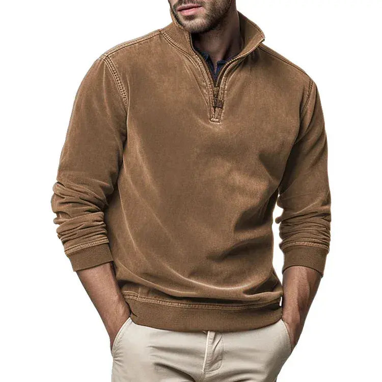 Sweatshirt - Polyester Blend Washed Fleece And Keeps Shape