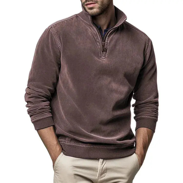 Sweatshirt - Polyester Blend Washed Fleece And Keeps Shape
