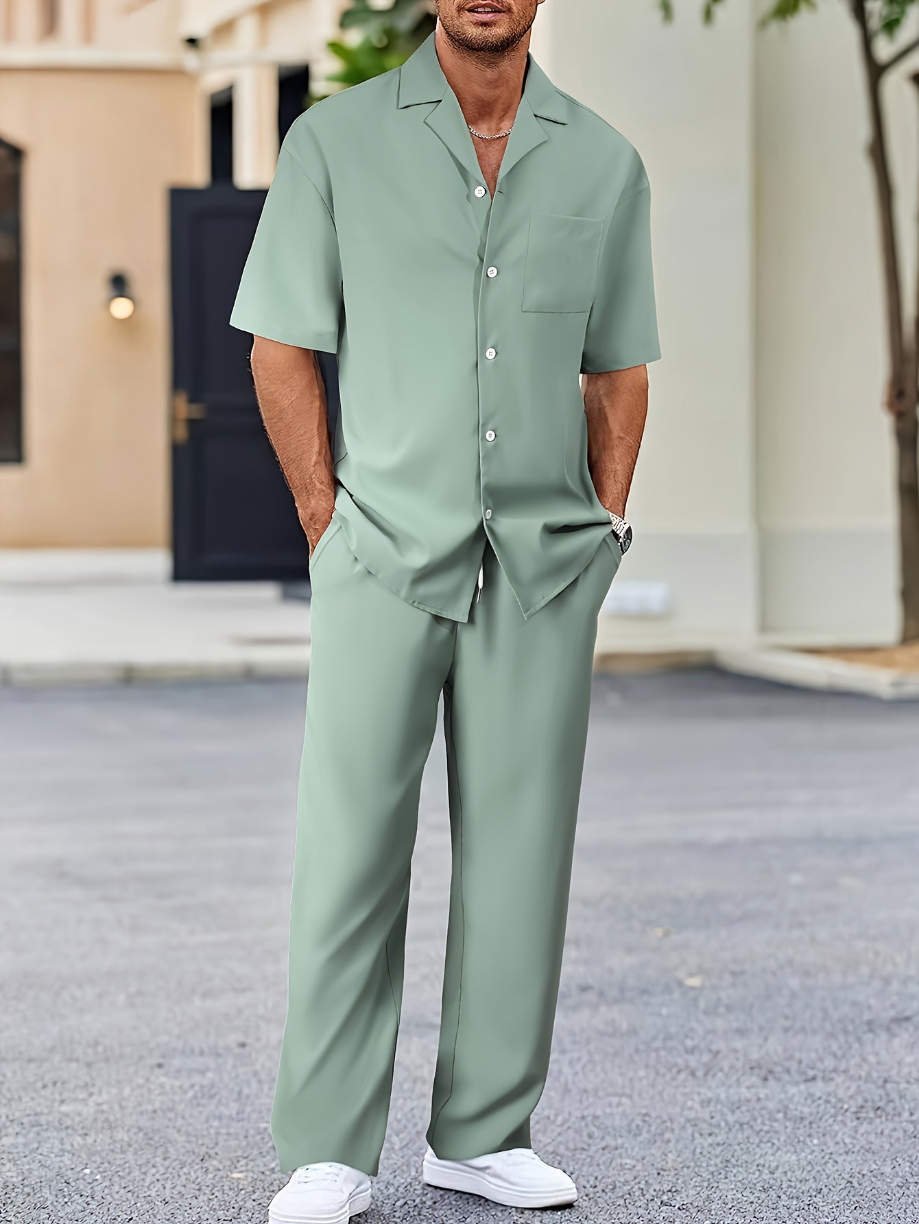 T-Shirt And Pants Set – Breathable Blend & Easy Movement