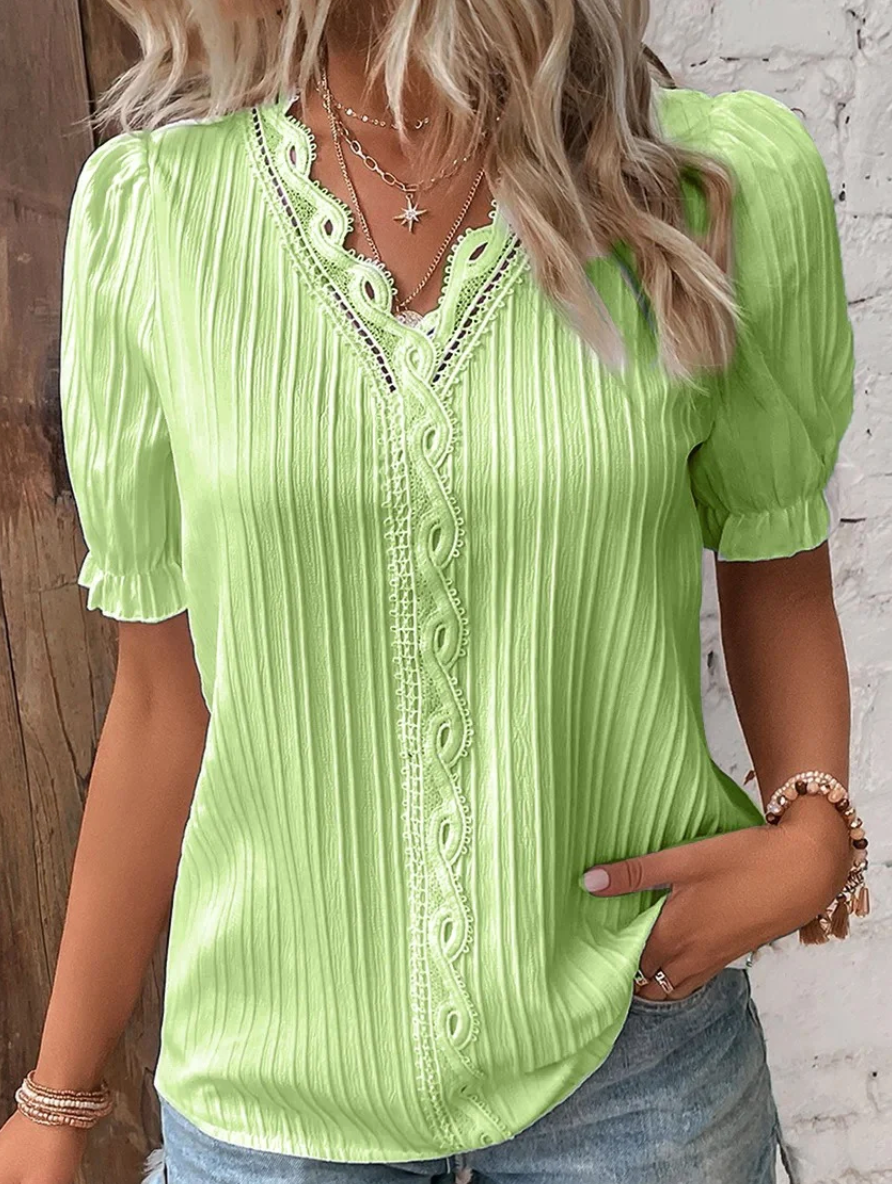 T Shirt - Polyester Blend Straight Hem & Moves With You