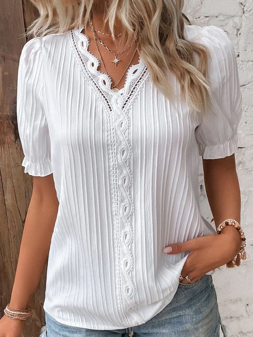 T Shirt - Polyester Blend Straight Hem & Moves With You