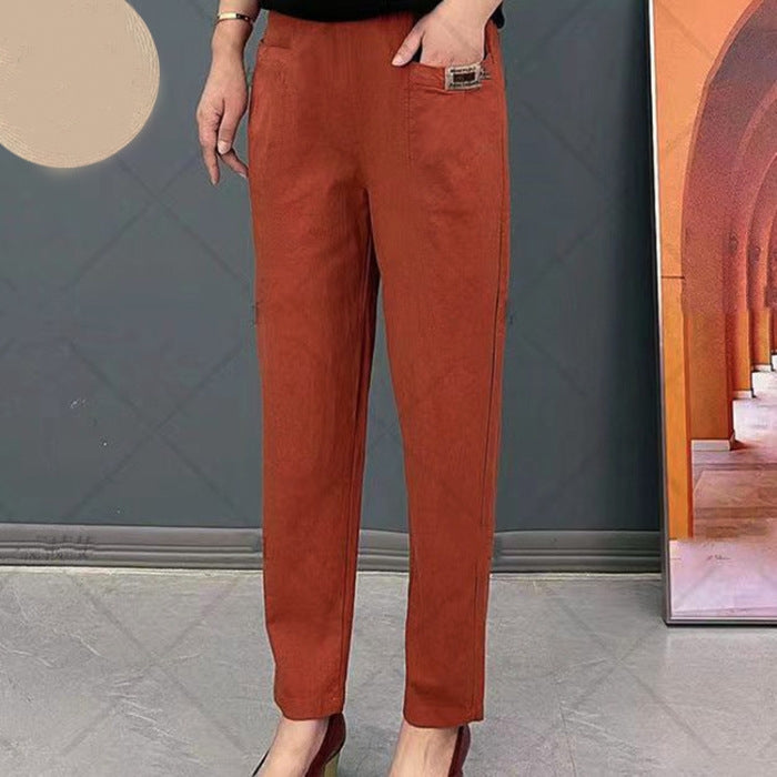 Tailored Pants - Elastic Waistband And Streamlined Shape