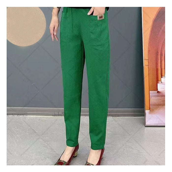 Tailored Pants - Elastic Waistband And Streamlined Shape