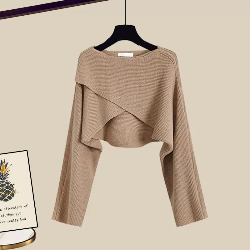 Three Piece Set - Long Sleeve Jumper & Mixable Outfit
