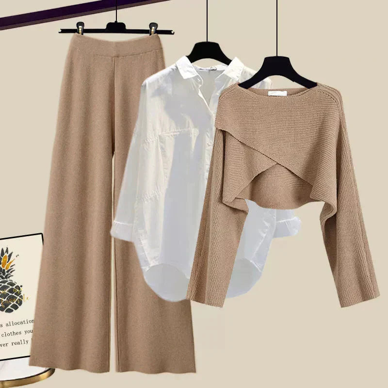 Three Piece Set - Long Sleeve Jumper & Mixable Outfit