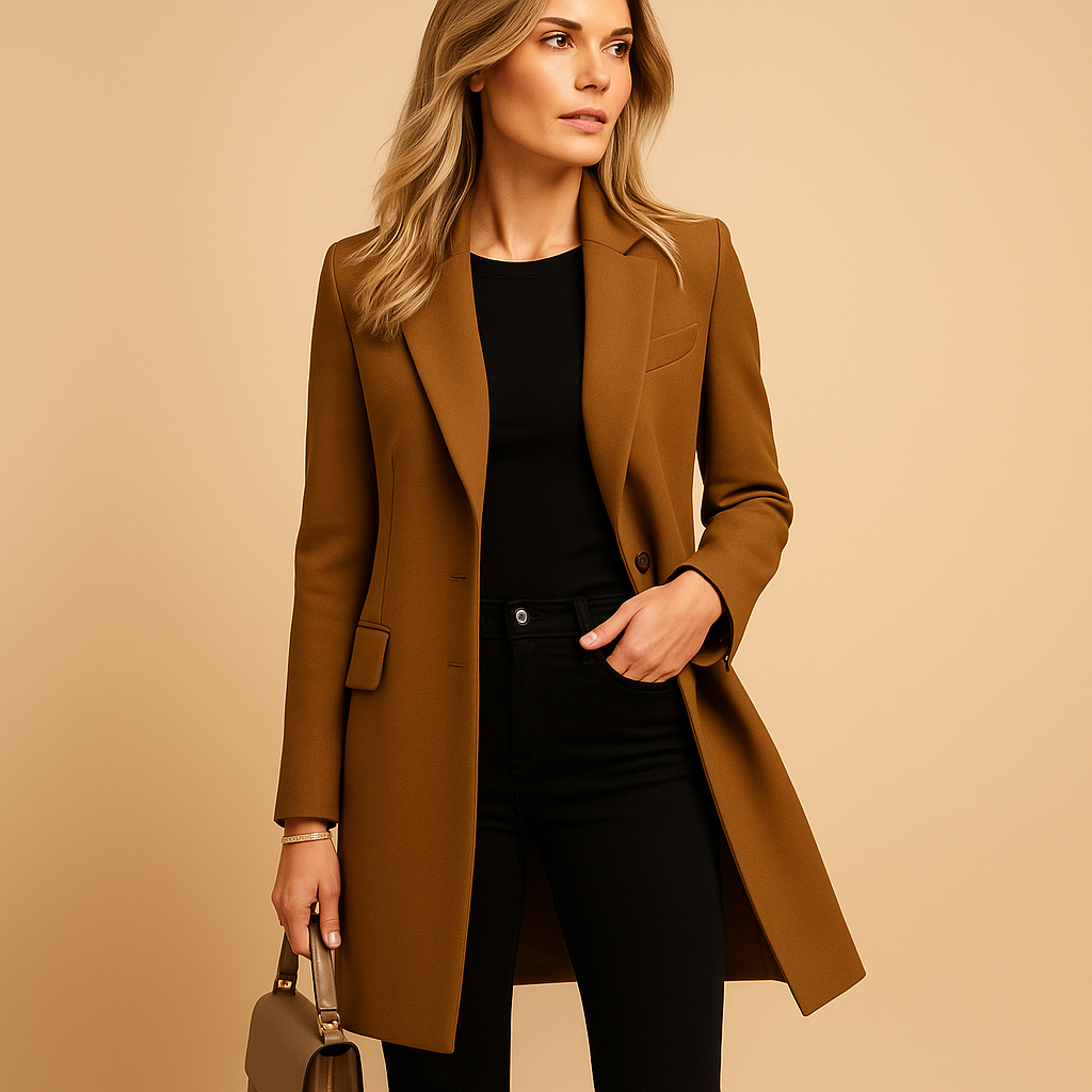 Trench Coat - Double Breasted Front & Structured Shape
