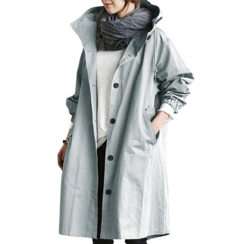 Trench Coat - Hooded Long Cut & Wind Blocking Cover