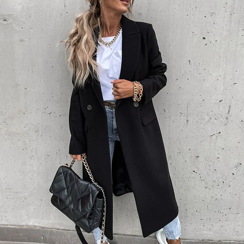 Trench Coat - Polyester Blend Long Cut & Wind Blocking
