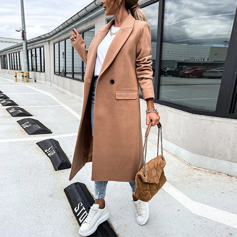 Trench Coat - Polyester Blend Long Cut & Wind Blocking