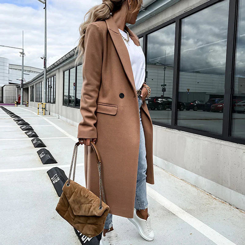 Trench Coat - Polyester Blend Long Cut & Wind Blocking