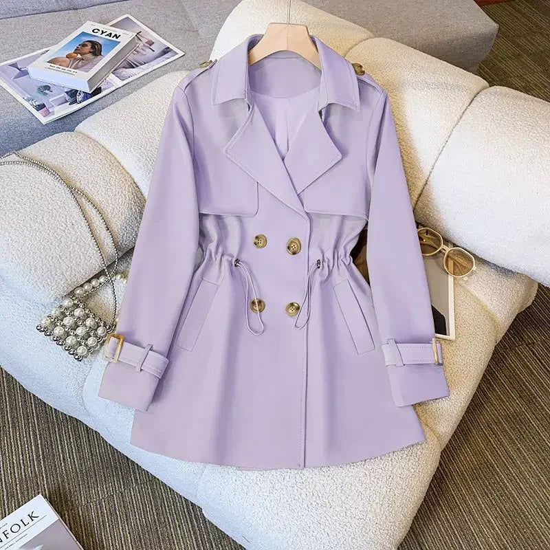 Trench Coat - Polyester Blend Mid Length and Wind Block