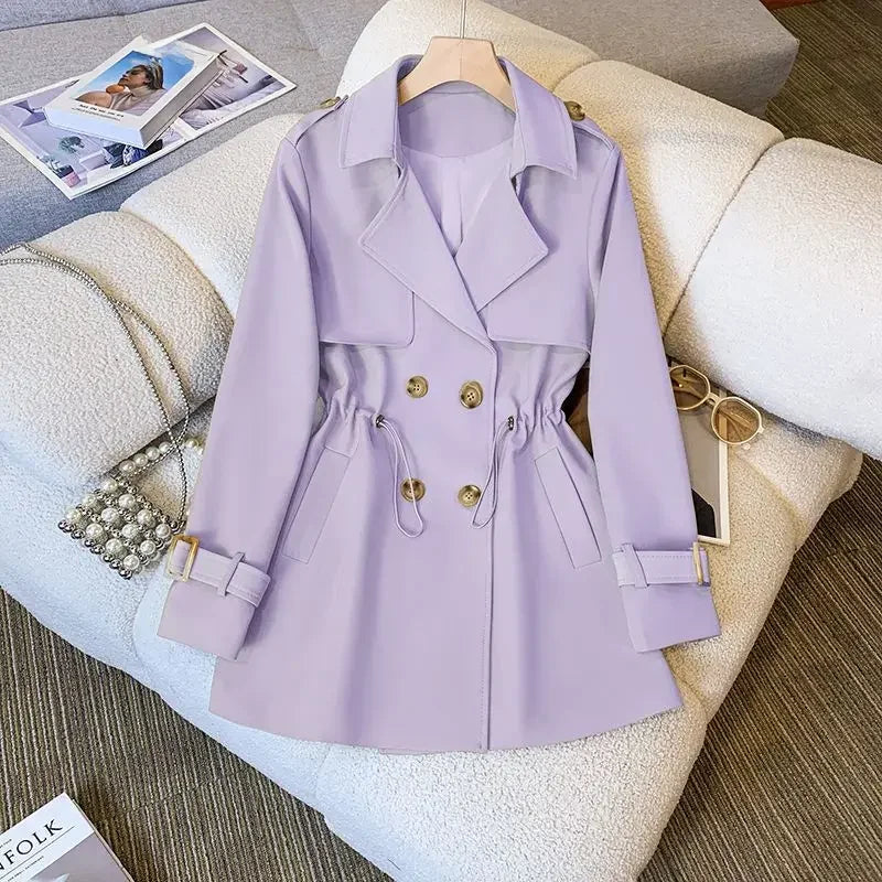 Trench Coat - Polyester Blend Mid Length and Wind Block