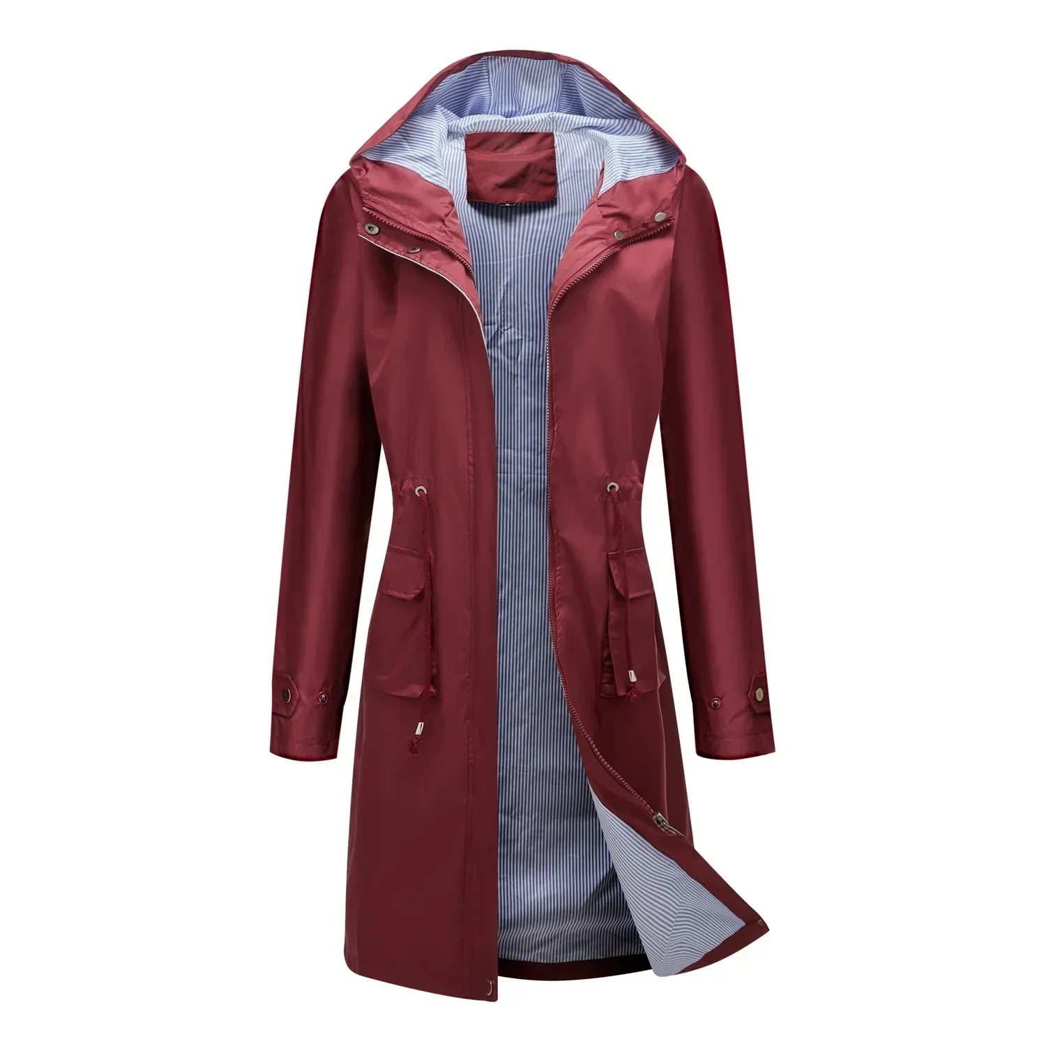 Trench Coat - Polyester Blend Tailored Shape & Water Repel