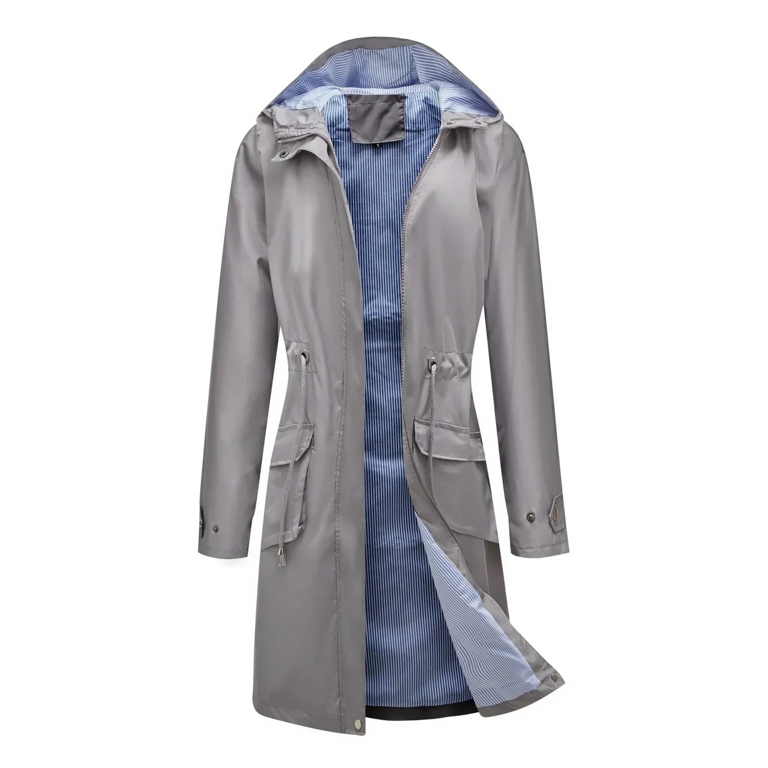 Trench Coat - Polyester Blend Tailored Shape & Water Repel