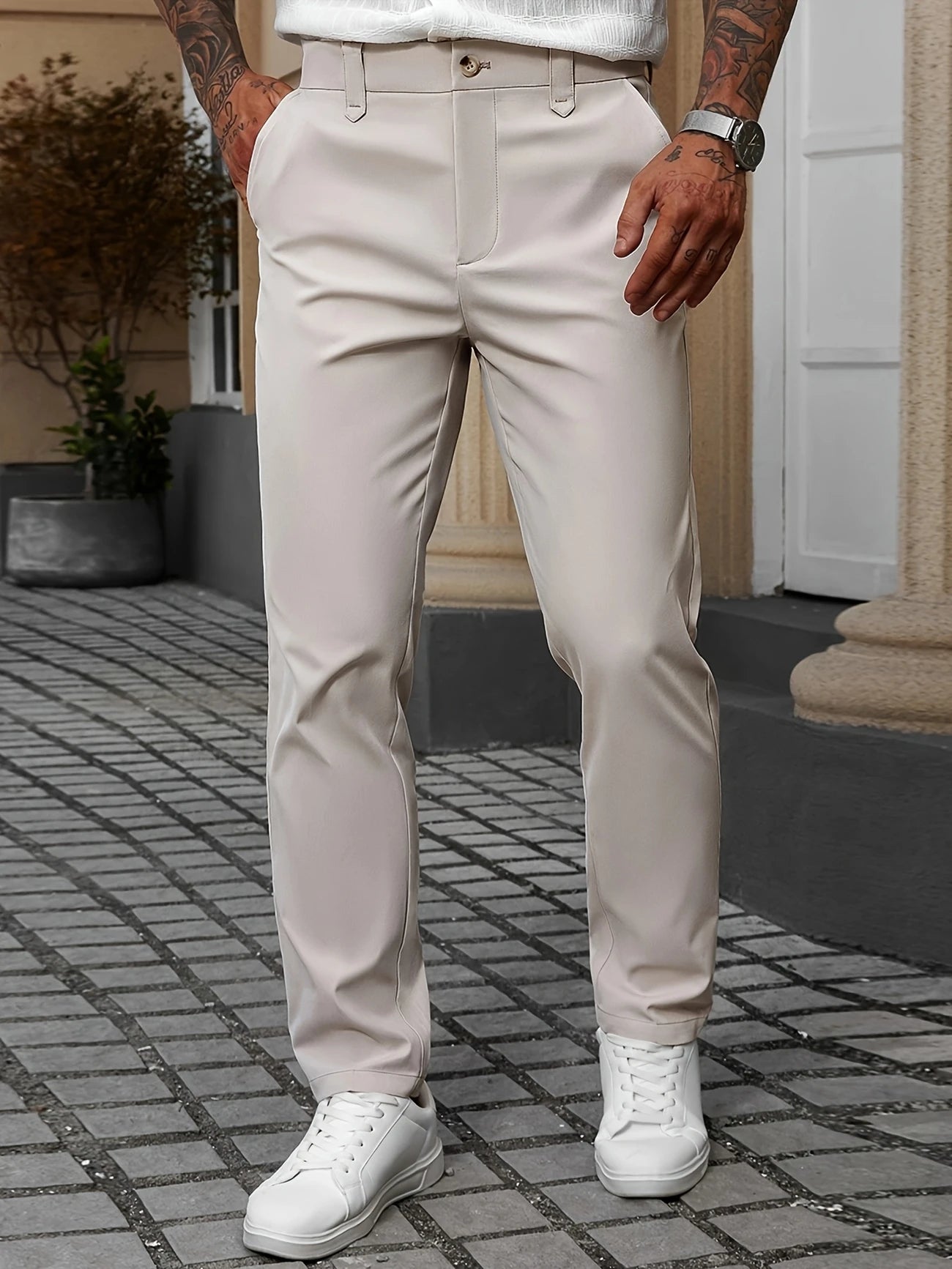 Trousers - Loose Cut Breathable Blend And Easy Movement