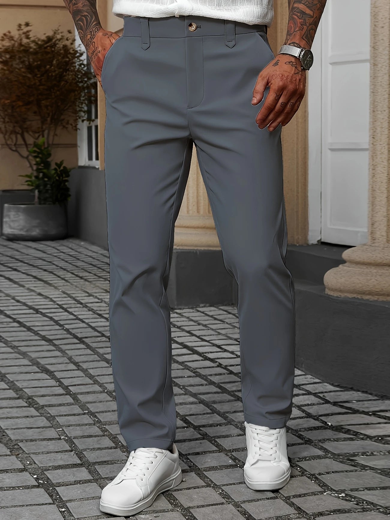 Trousers - Loose Cut Breathable Blend And Easy Movement