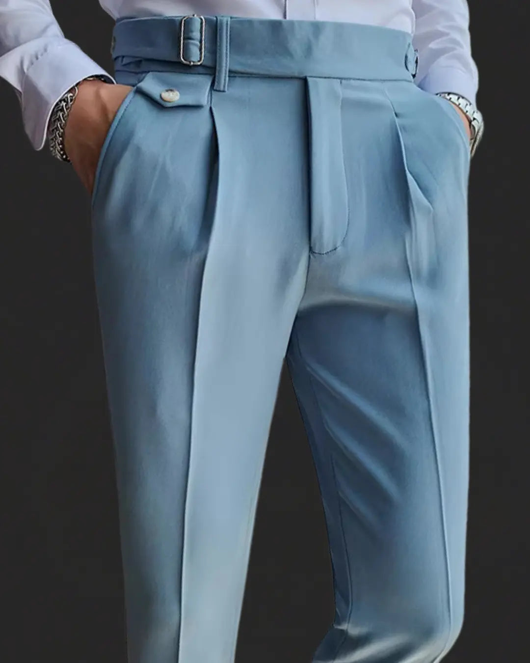 Trousers - Pleated Front & Adjustable Secure Waistband