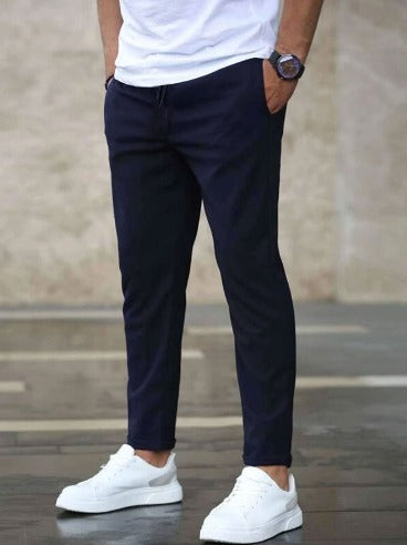 Trousers - Polyester Blend Narrow Cut And Flexible Movement