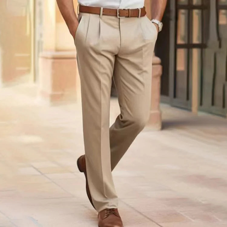 Trousers - Polyester Blend Tailored Front & Relaxed Fit