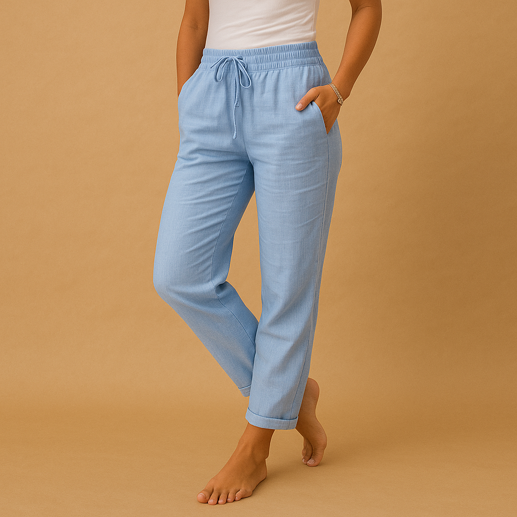 Trousers - Soft Blend Elastic Waistband And Easy Movement