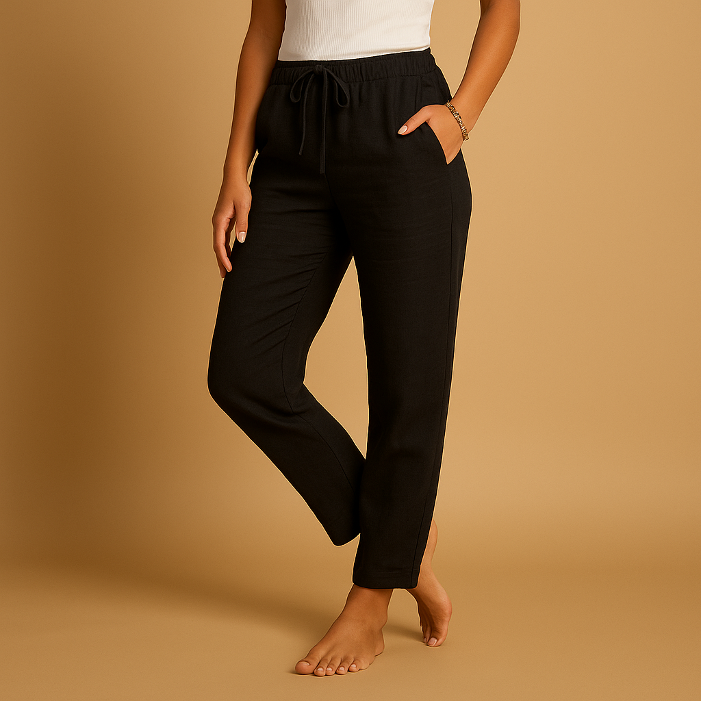 Trousers - Soft Blend Elastic Waistband And Easy Movement