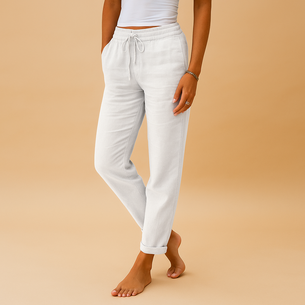 Trousers - Soft Blend Elastic Waistband And Easy Movement