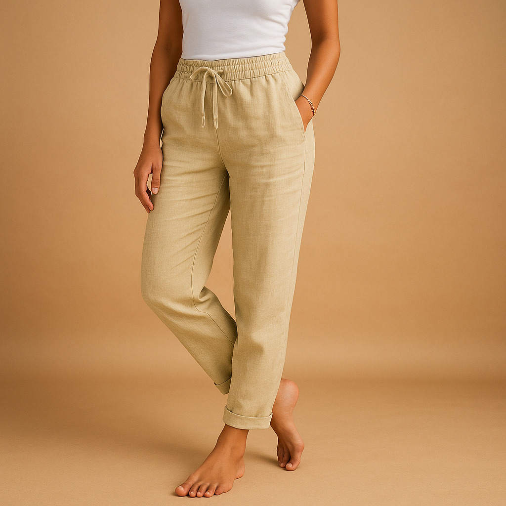 Trousers - Soft Blend Elastic Waistband And Easy Movement