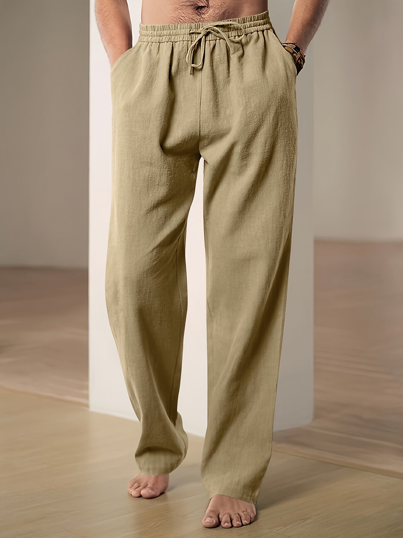 Trousers - Soft Blend Relaxed Cut & Drawstring Waist