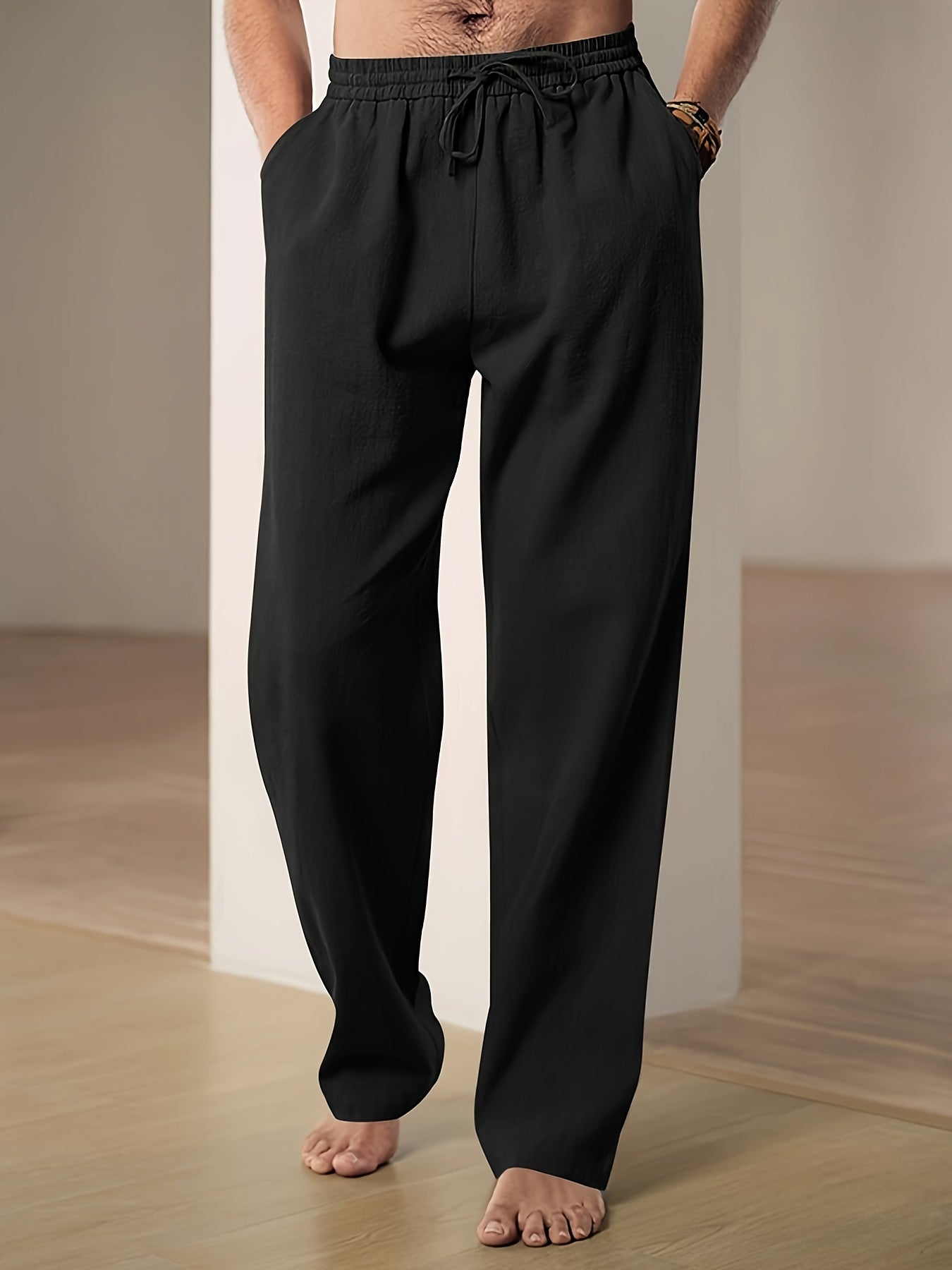 Trousers - Soft Blend Relaxed Cut & Drawstring Waist