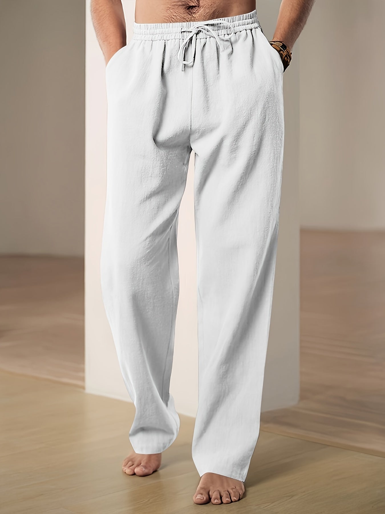 Trousers - Soft Blend Relaxed Cut & Drawstring Waist