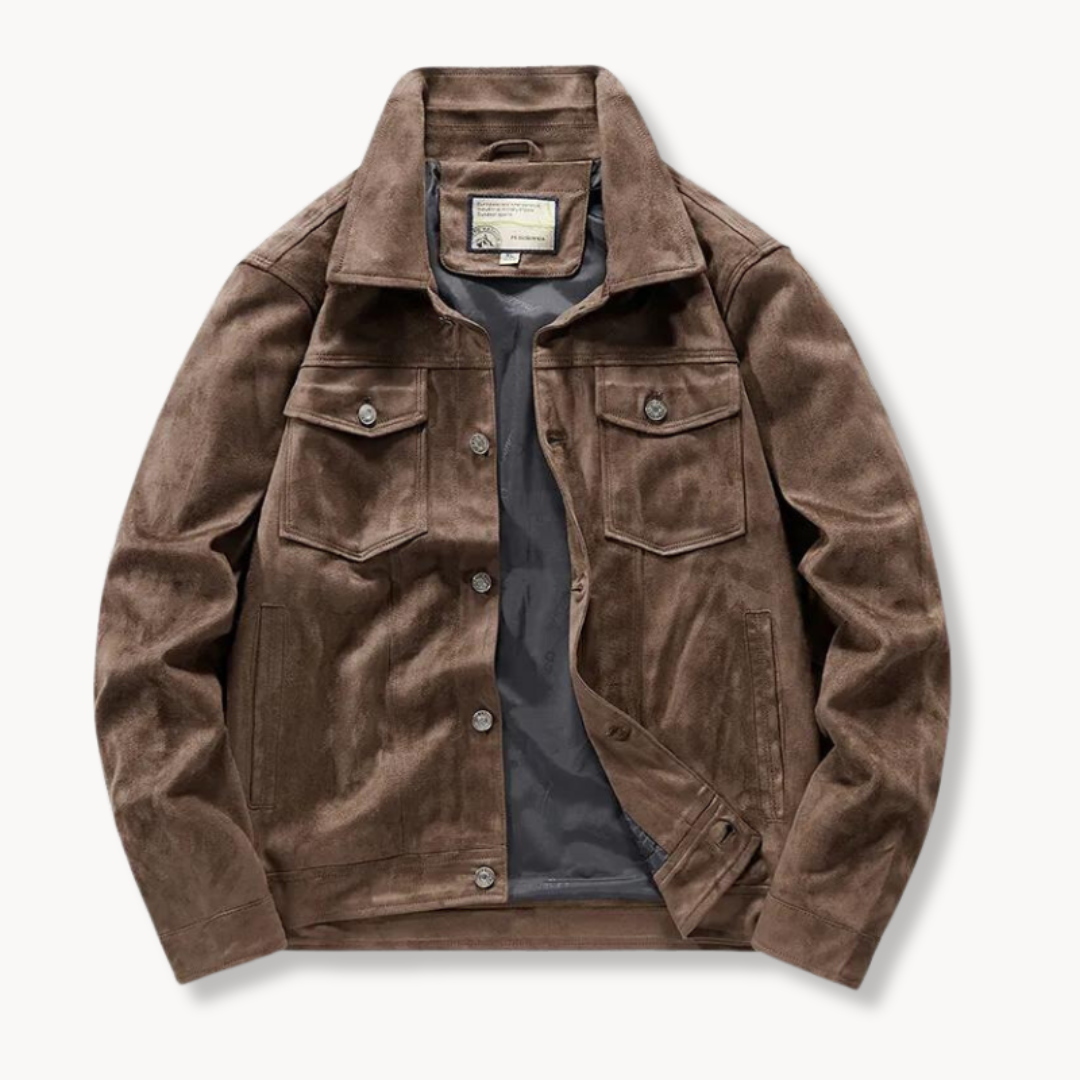 Trucker Jacket - Stand Collar And Zipper For Stretch Shape