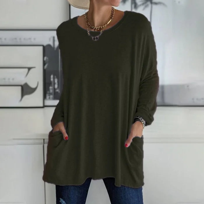 Tunic - Long Shape With Side Pockets & Easy Layering