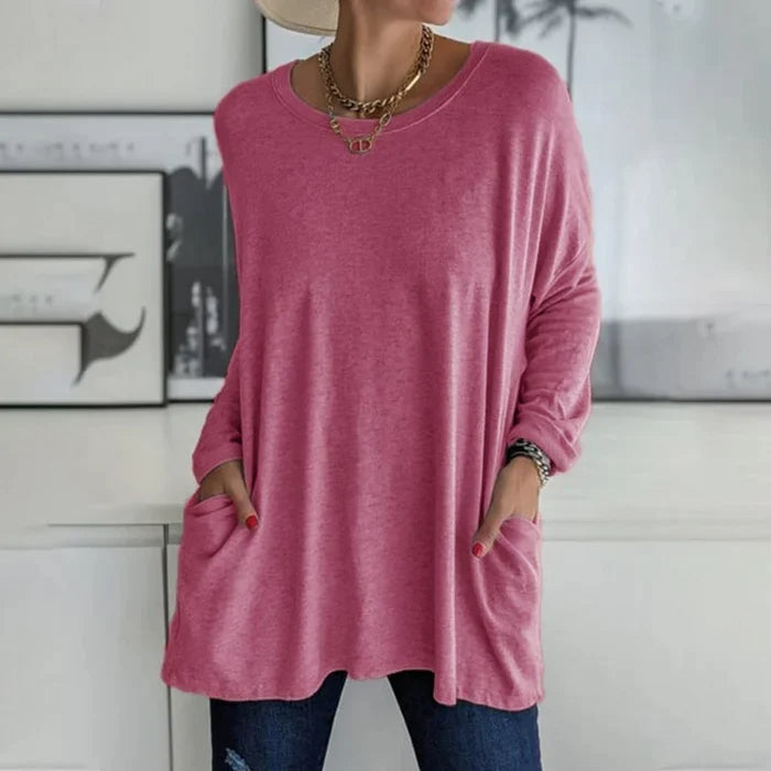 Tunic - Long Shape With Side Pockets & Easy Layering