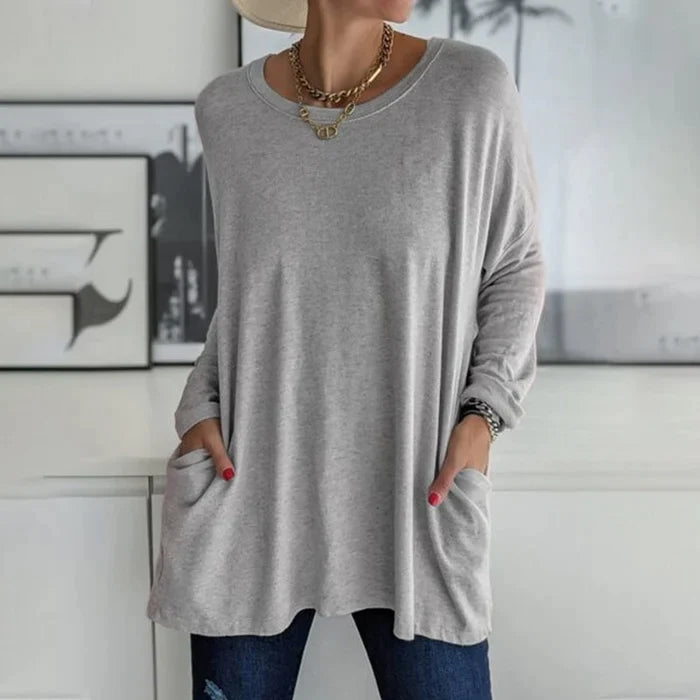 Tunic - Long Shape With Side Pockets & Easy Layering