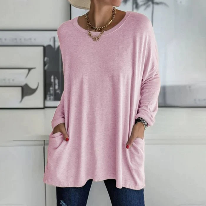 Tunic - Long Shape With Side Pockets & Easy Layering