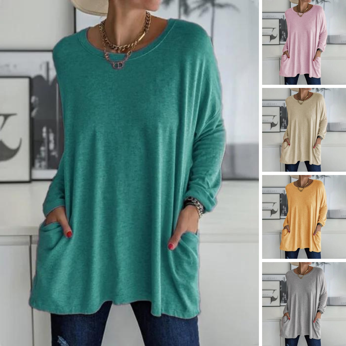 Tunic – Long Shape With Side Pockets & Move With Ease