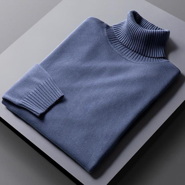 Turtleneck Sweater - Soft Blend Tall Neck And Trap Warm Air