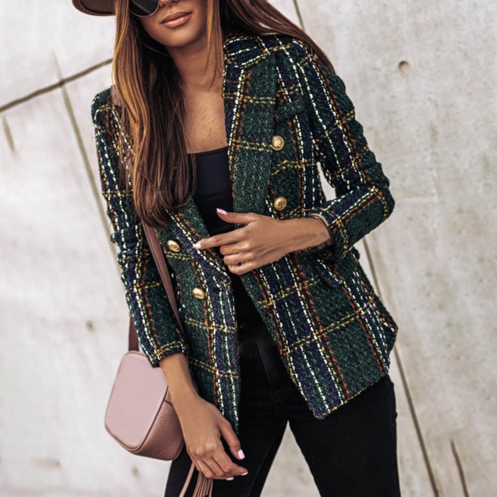 Tweed Blend Blazer - Notch Collar & Structured Ease Fit